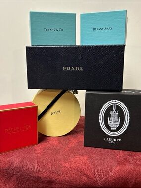 Designer Boxes Lot Of 6 Tiffany Prada Tous Rachel Zoe Laduree